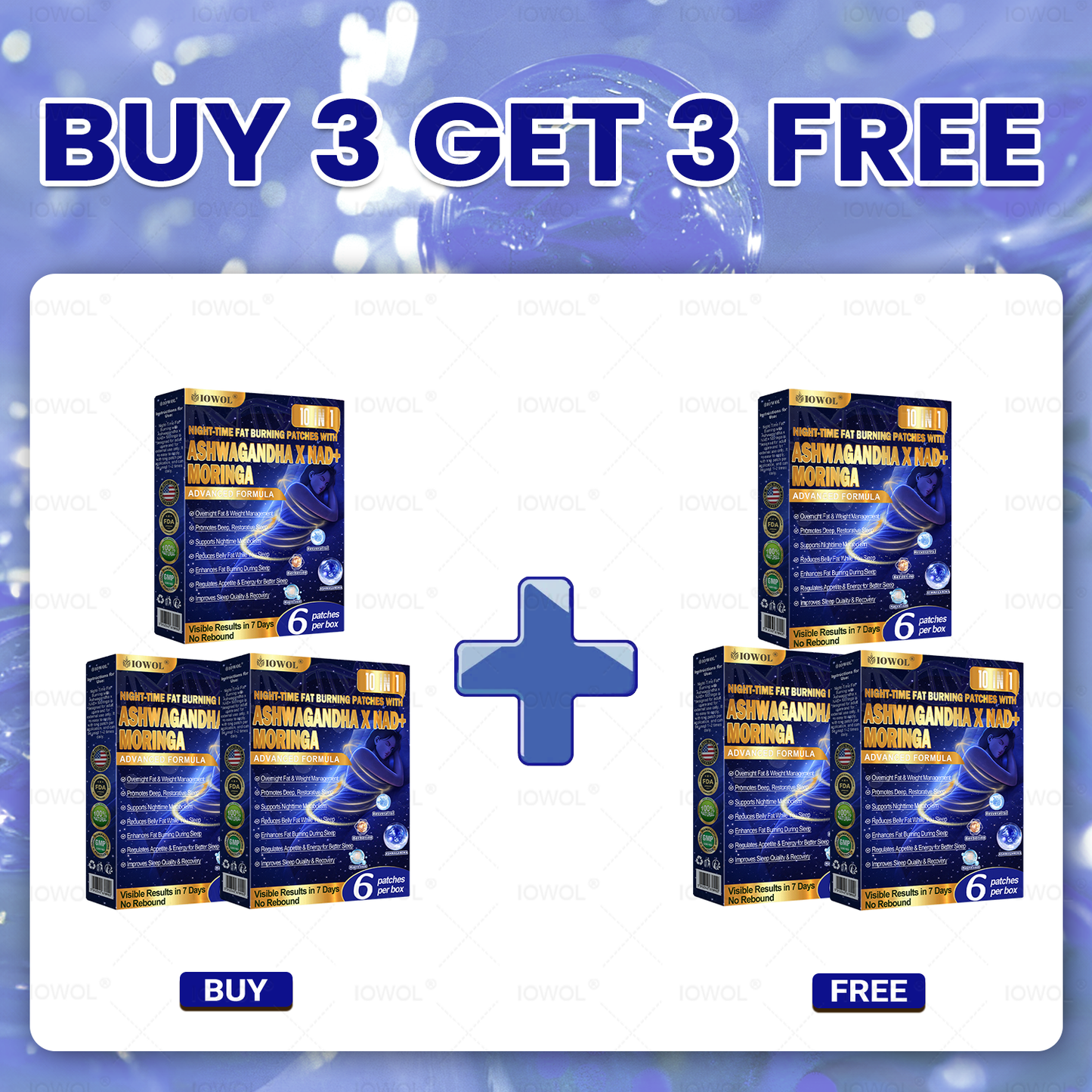 IOWOL ® NIGHT-TIME FAT BURNING PATCHES! ZERO PILLS & ZERO WASTE & ZERO STRUGGLE & 100% RESULTS.